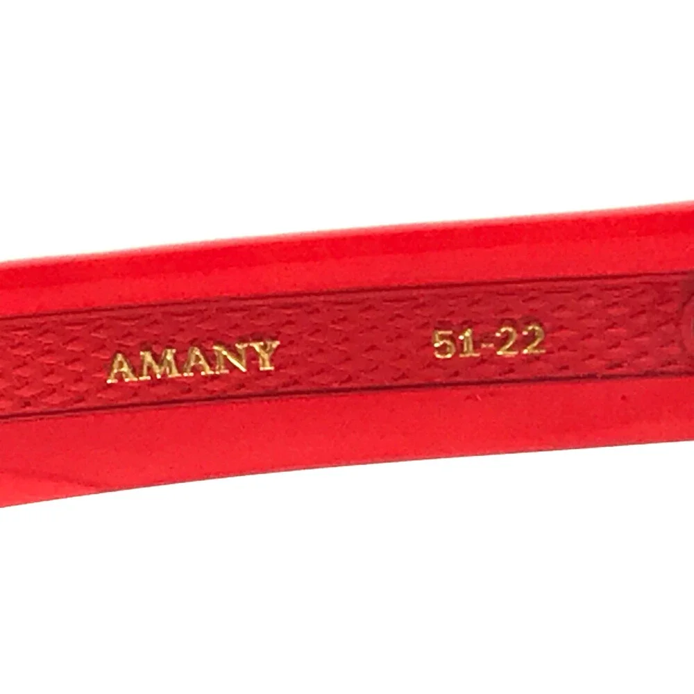 Alfred Kerbs Eyeglasses Frames AMANY RDBE Red Beige Thick Cat Eye 51-22-140